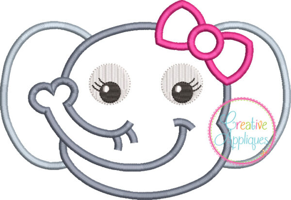 Elephant Girl Applique - Image 2