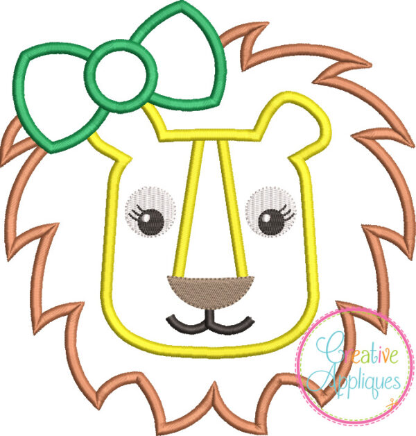 Lion Girl Applique - Image 2