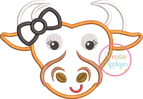 Longhorn Girl Applique - Image 2