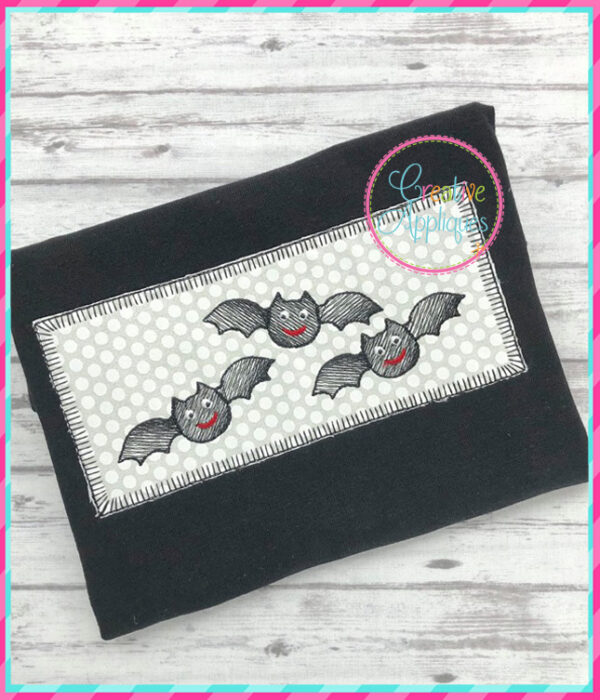 Sketch Stitch Bat Trio Embroidery - Image 2