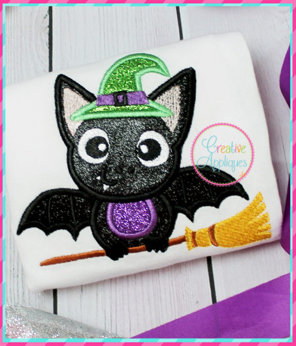 Witch Bat Applique - Image 3