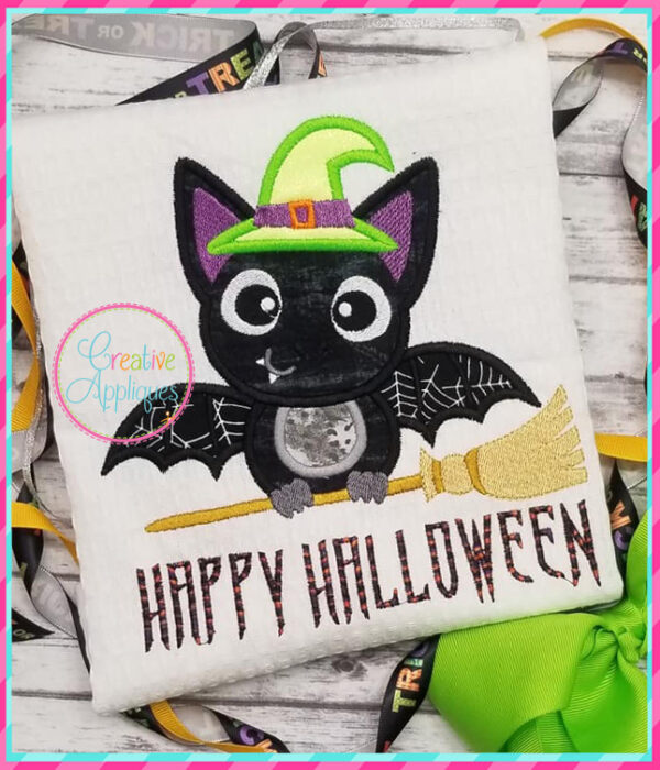 Witch Bat Applique - Image 4