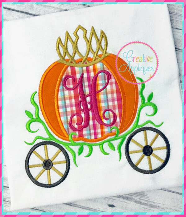 Pumpkin Carriage Alphabet Applique - Image 5