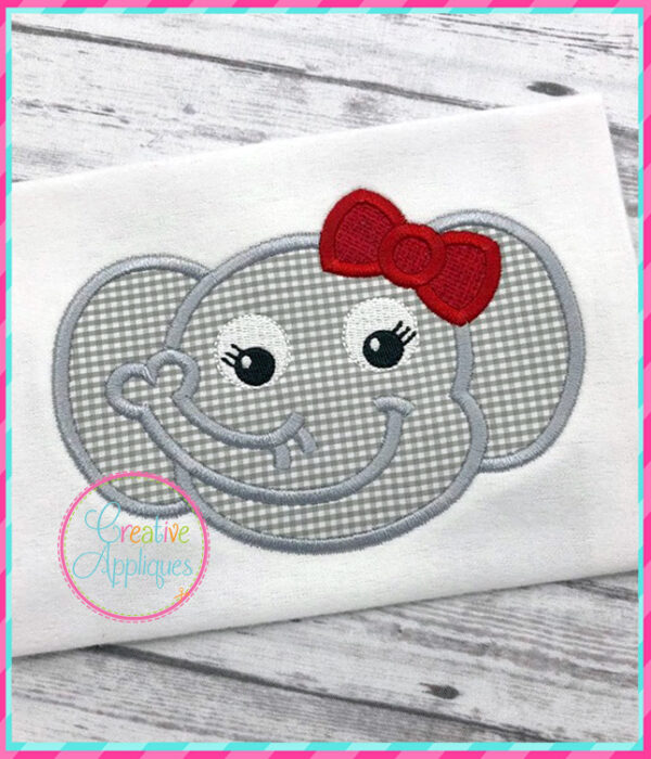 Elephant Girl Applique