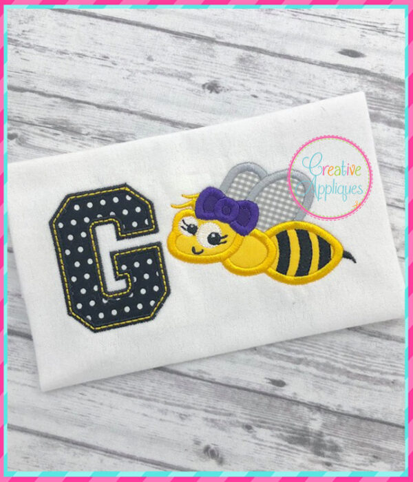 Go Hornet Girl Applique