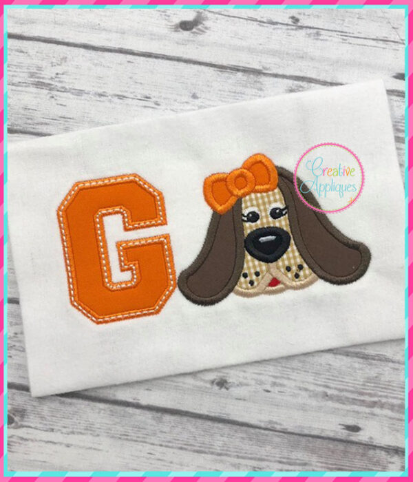 Go Hound Dog Girl Applique