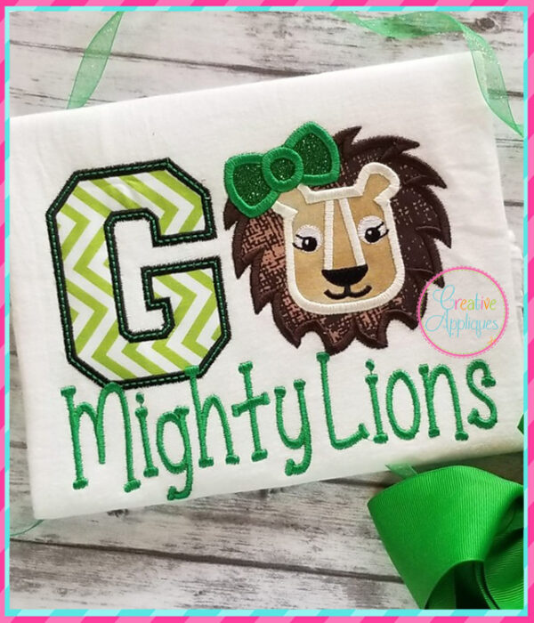 Go Lion Girl Applique