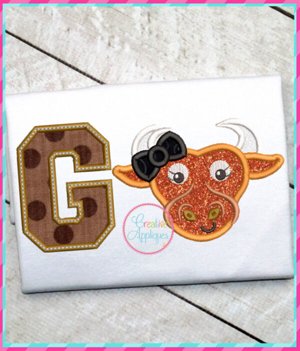 Go Longhorn Girl Applique