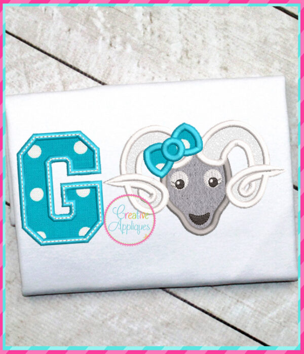 Go Ram Girl Applique