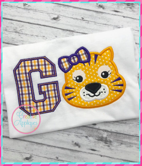 Go Tiger Girl Applique