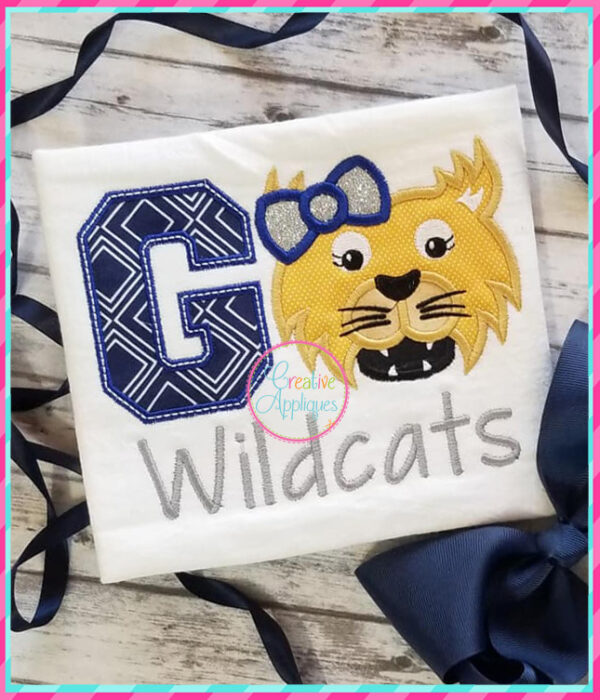 Go Wildcat Girl Applique