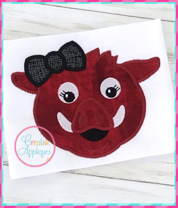 Hog Girl Applique