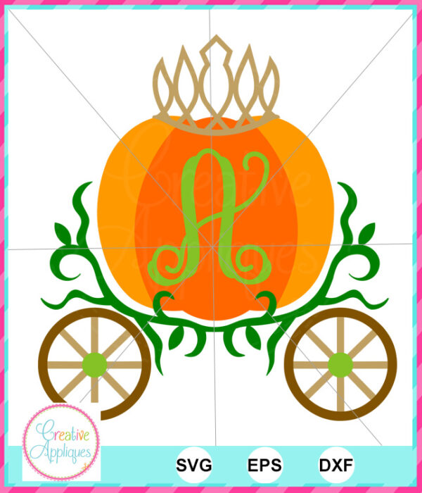 Pumpkin Carriage Alphabet Cut File