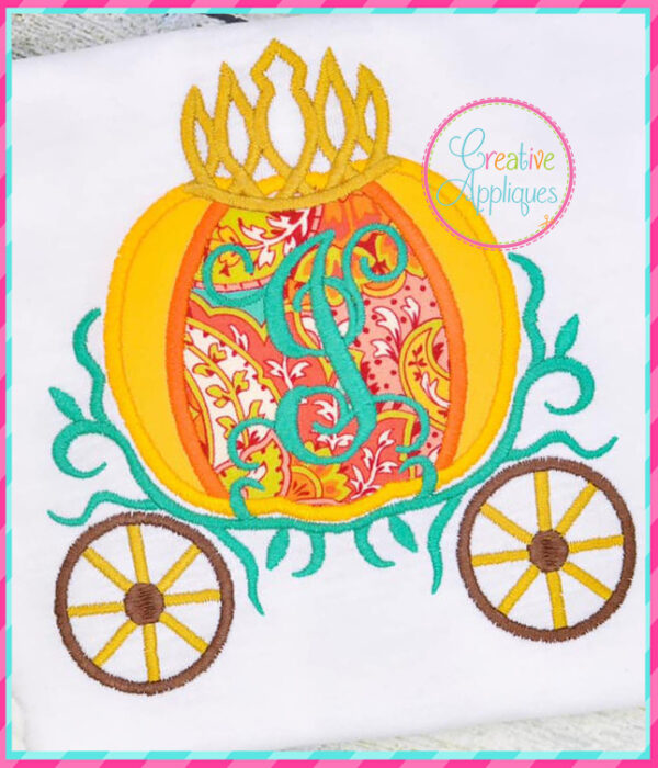 Pumpkin Carriage Alphabet Applique - Image 4