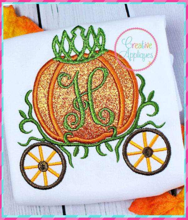 Pumpkin Carriage Alphabet Applique - Image 9