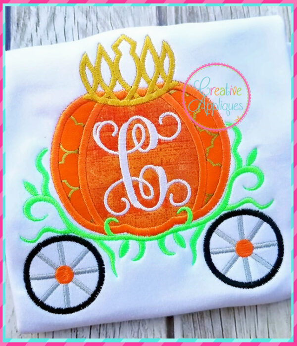 Pumpkin Carriage Alphabet Applique - Image 7