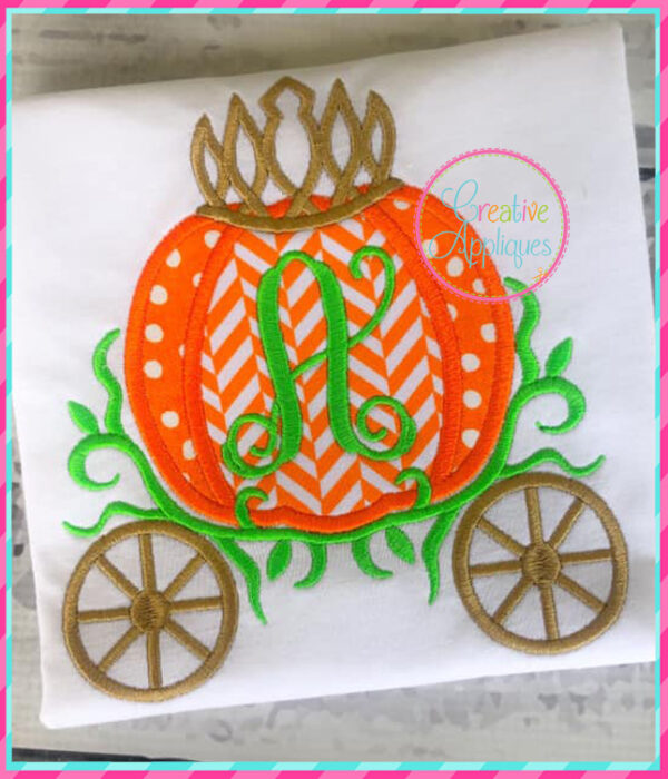 Pumpkin Carriage Alphabet Applique - Image 6