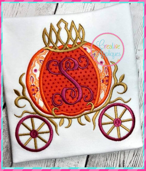 Pumpkin Carriage Alphabet Applique - Image 8