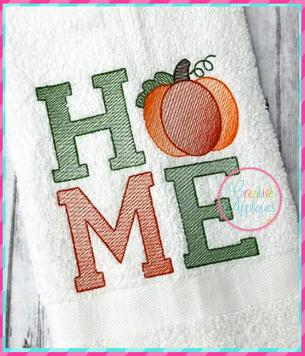 Sketch Stitch Home Pumpkin Embroidery