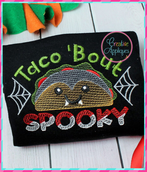 Sketch Stitch Taco Bout Spooky Embroidery - Image 3