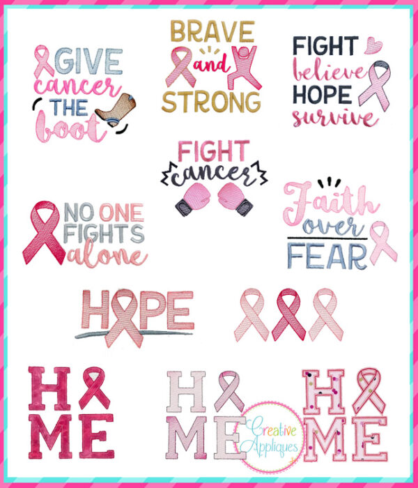 Awareness Ribbon Embroidery Set