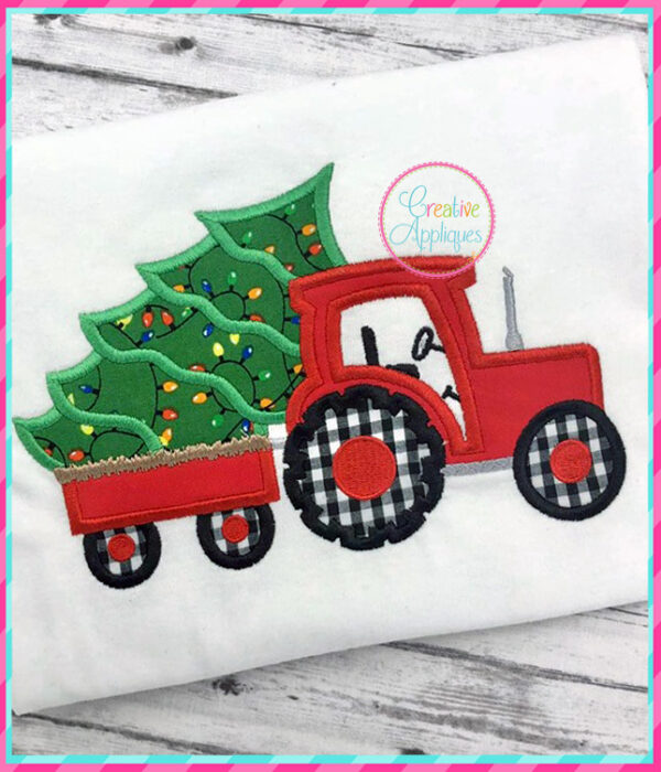 Tractor Tree Applique