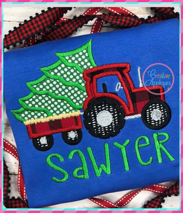 Tractor Tree Applique - Image 4