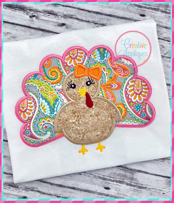 Girl Turkey Applique