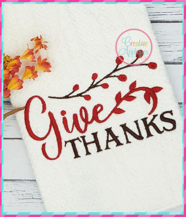 Give Thanks Embroidery