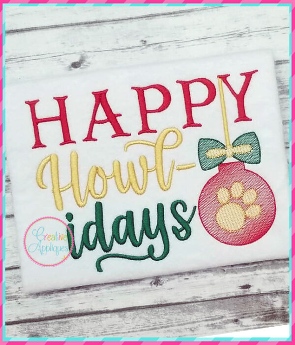 Happy Howl-idays Embroidery