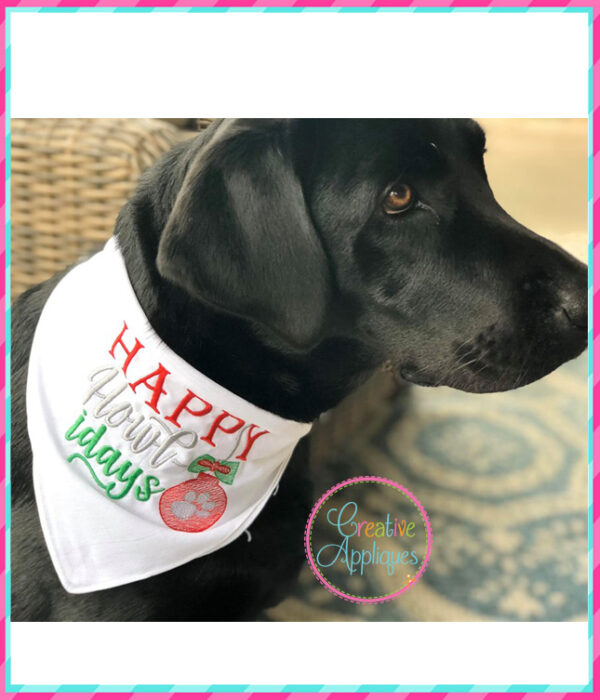 Happy Howl-idays Embroidery - Image 2