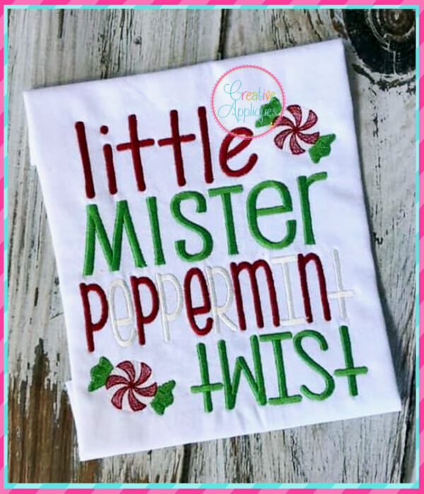 Little Mister Peppermint Twist Embroidery - Image 2