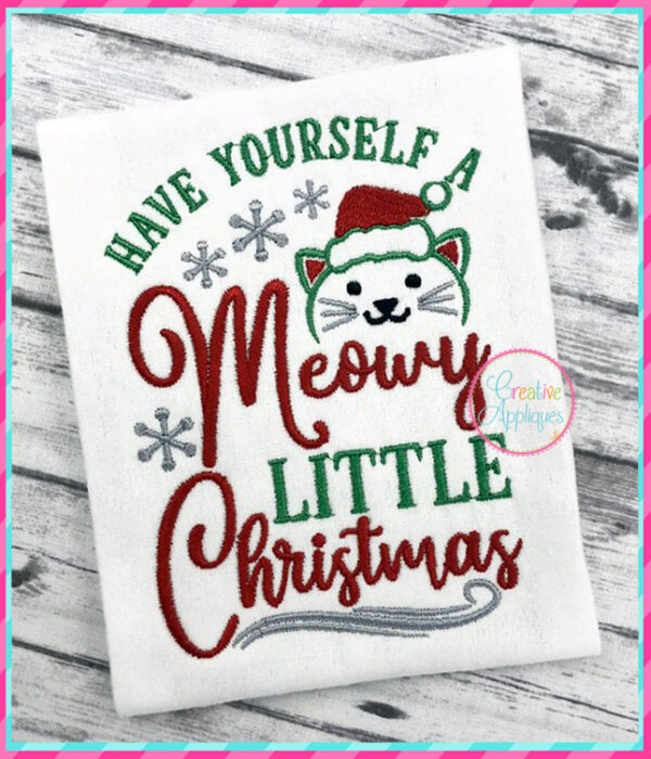 Have Yourself a Meowy Little Christmas Embroidery - Image 2