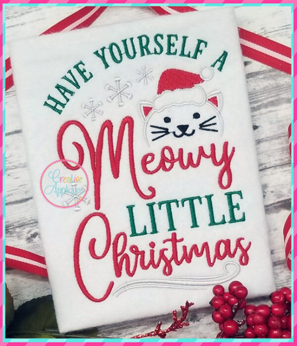 Have Yourself a Meowy Little Christmas Embroidery