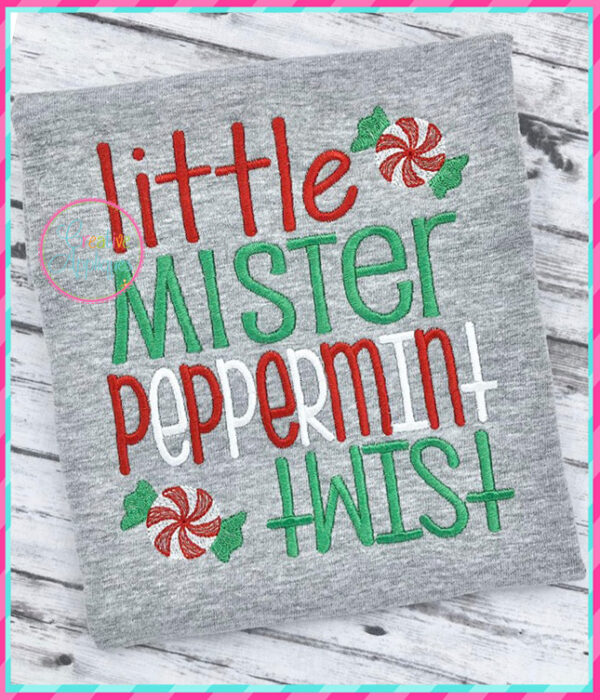 Little Mister Peppermint Twist Embroidery