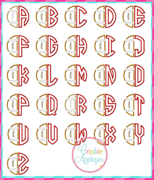 Football Applique Alphabet - Image 3