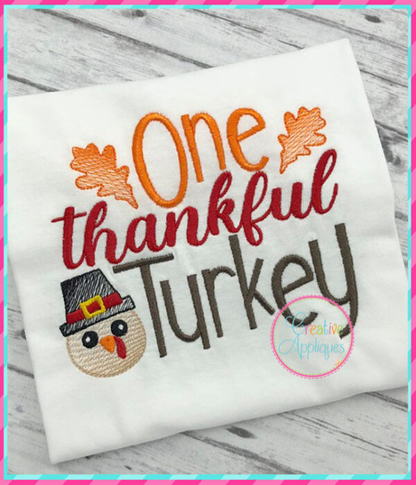 One Thankful Turkey Embroidery