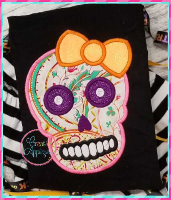 Skull Girl Applique