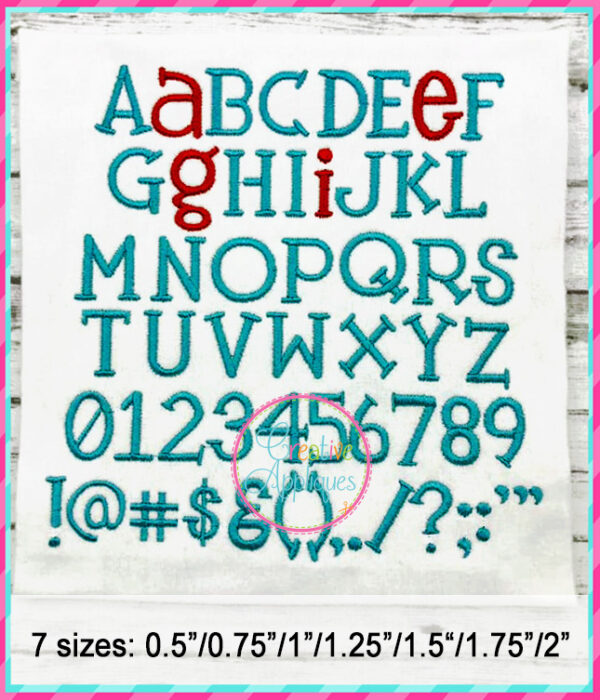 Tangerine Embroidery Font - Image 2