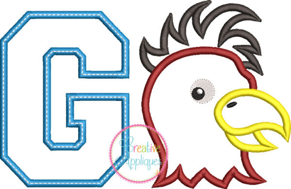 Go Rooster Applique Design - Image 2