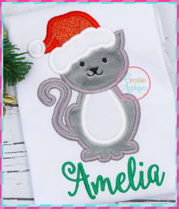 Santa Cat Applique - Image 4