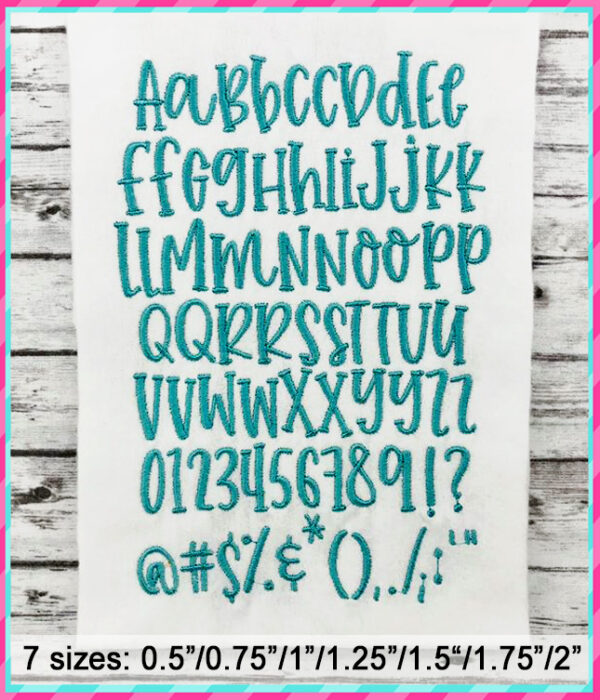 Farmhouse Lemonade Embroidery Font - Image 8