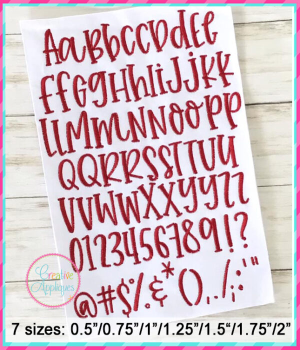 Farmhouse Lemonade Embroidery Font - Image 7