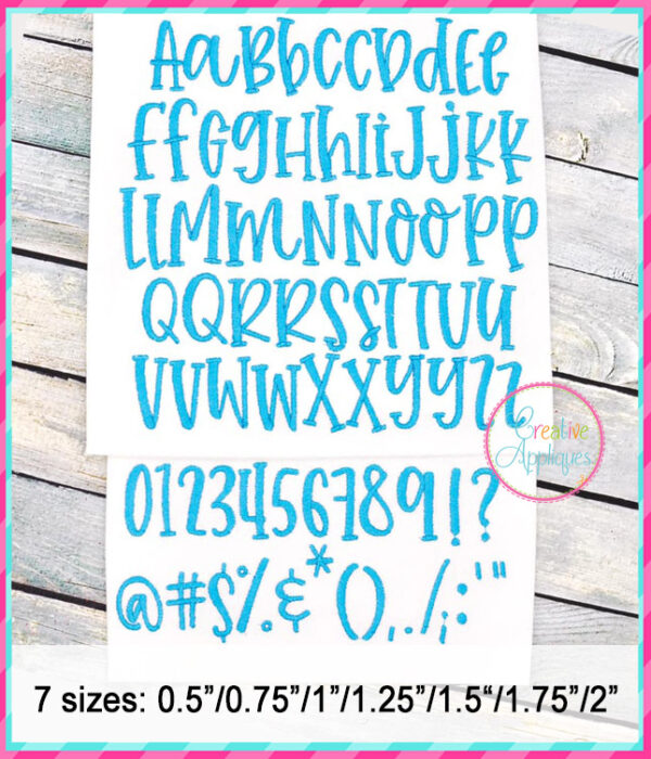 Farmhouse Lemonade Embroidery Font - Image 3