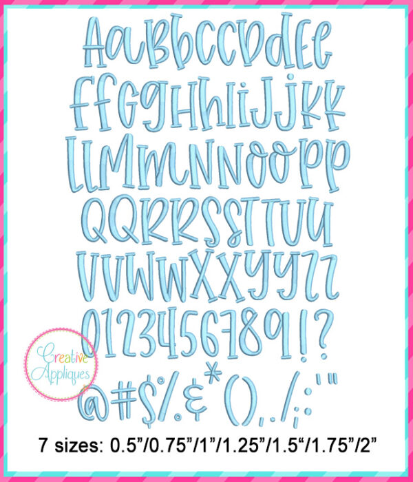 Farmhouse Lemonade Embroidery Font - Image 2