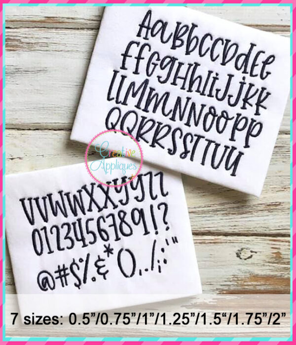 Farmhouse Lemonade Embroidery Font - Image 9