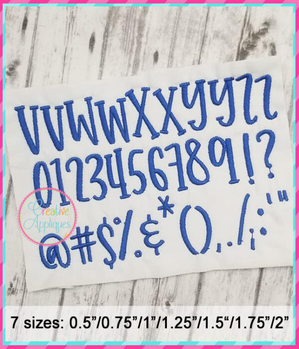 Farmhouse Lemonade Embroidery Font - Image 5