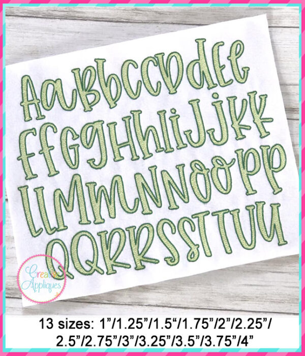 Sketch Stitch Farmhouse Lemonade Embroidery Font - Image 3