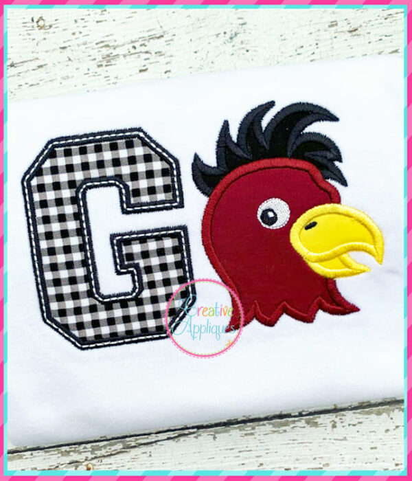 Go Rooster Applique Design