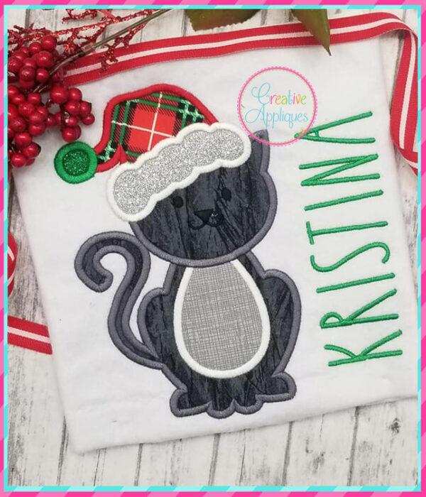 Santa Cat Applique - Image 3